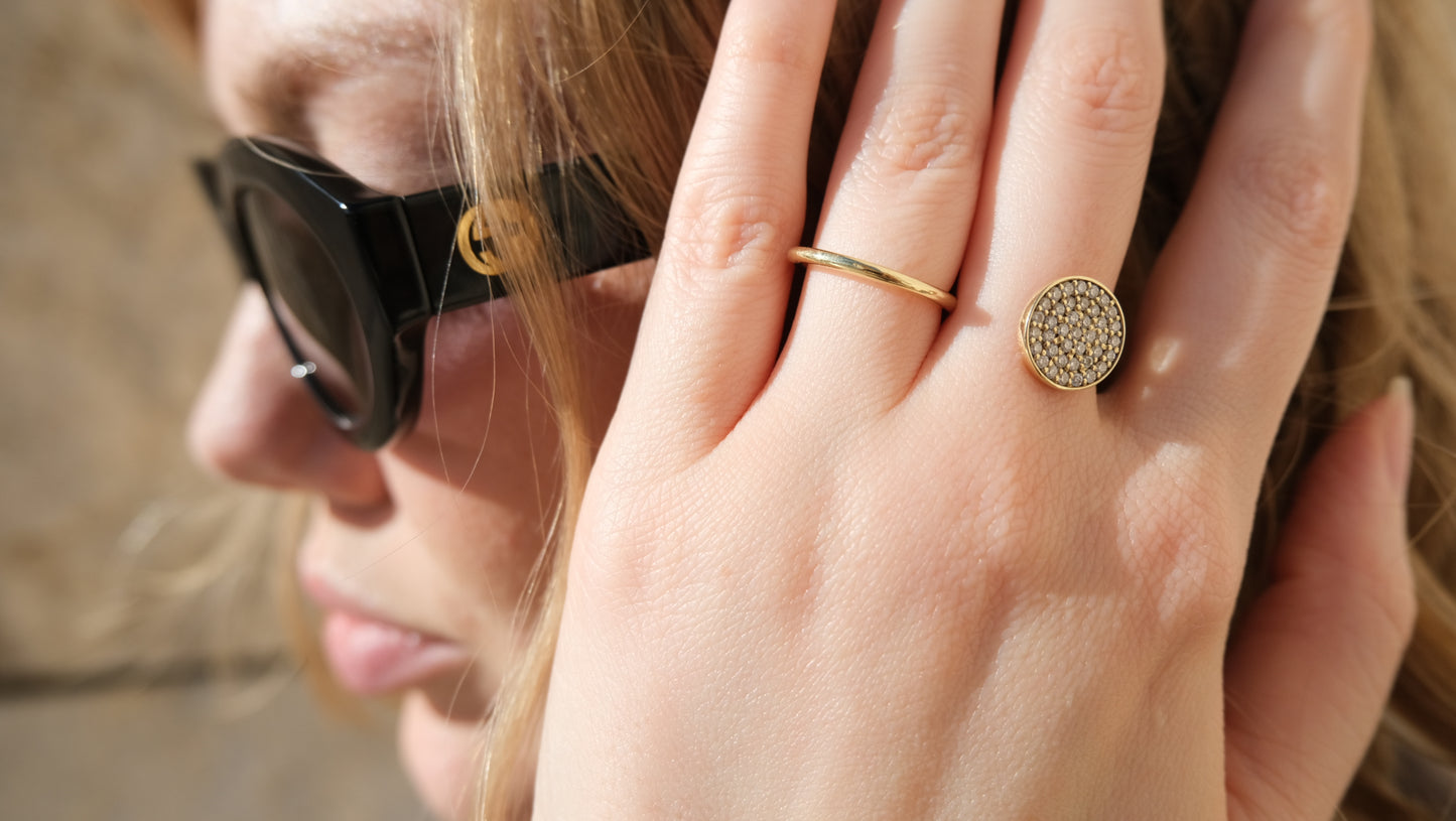 Two-finger Gold Sybille Ring