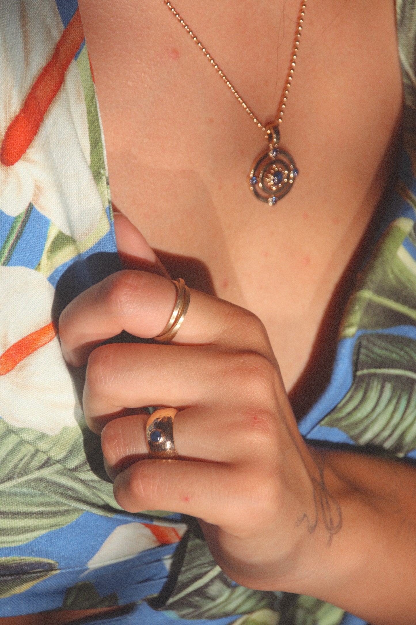 RANI Cuff Ring with Sapphire