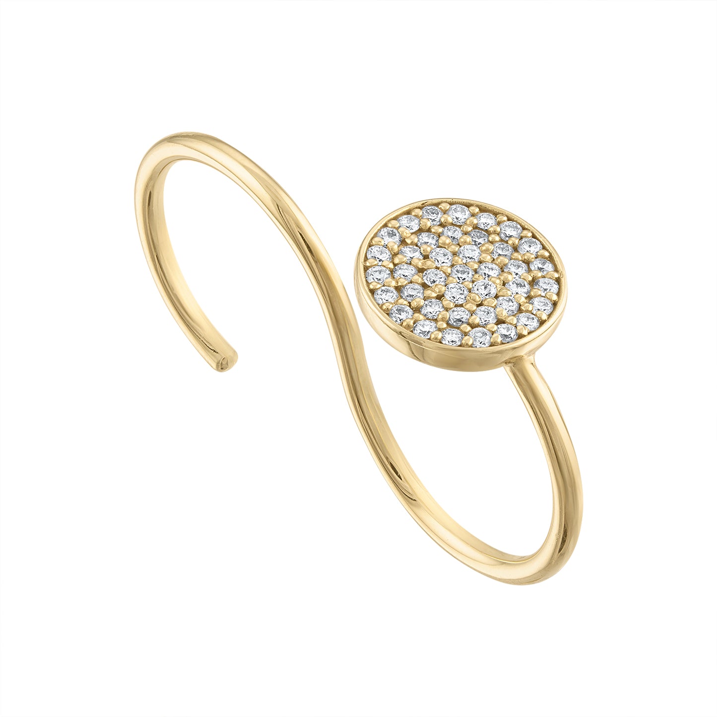 Two-finger Gold Sybille Ring